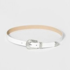 Wild Fable White faux-leather women's belt "M"